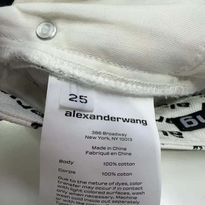 Alexander Wang Alexander Wang SS22 White Printed Casual Shorts - Size 25" / US 0 / IT 36 - 5 Thumbnail