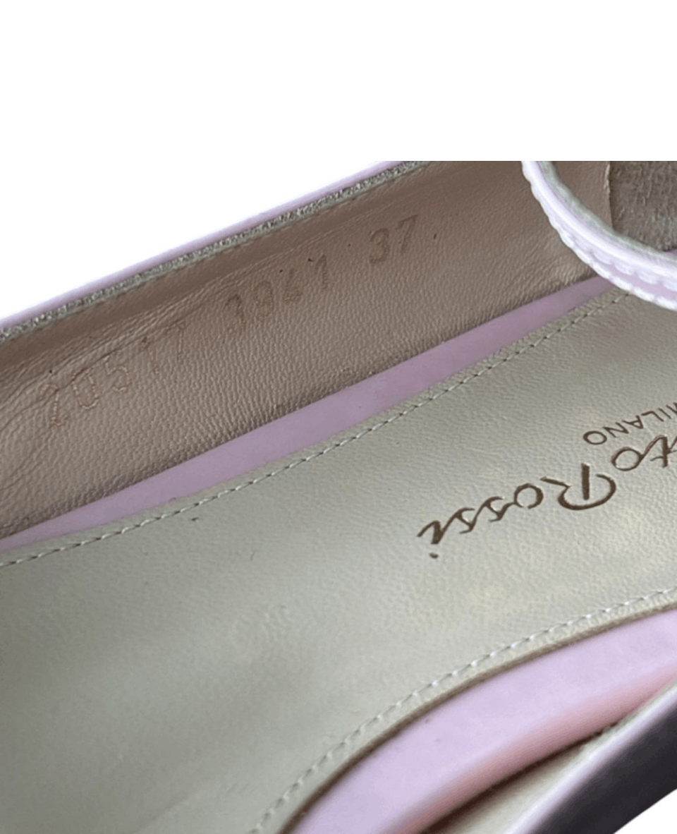 Gianvito Rossi Gianvito Rossi Pink Patent Leather Ankle Strap Flats Size 37 Size US 7 / IT 37 - 4 Thumbnail