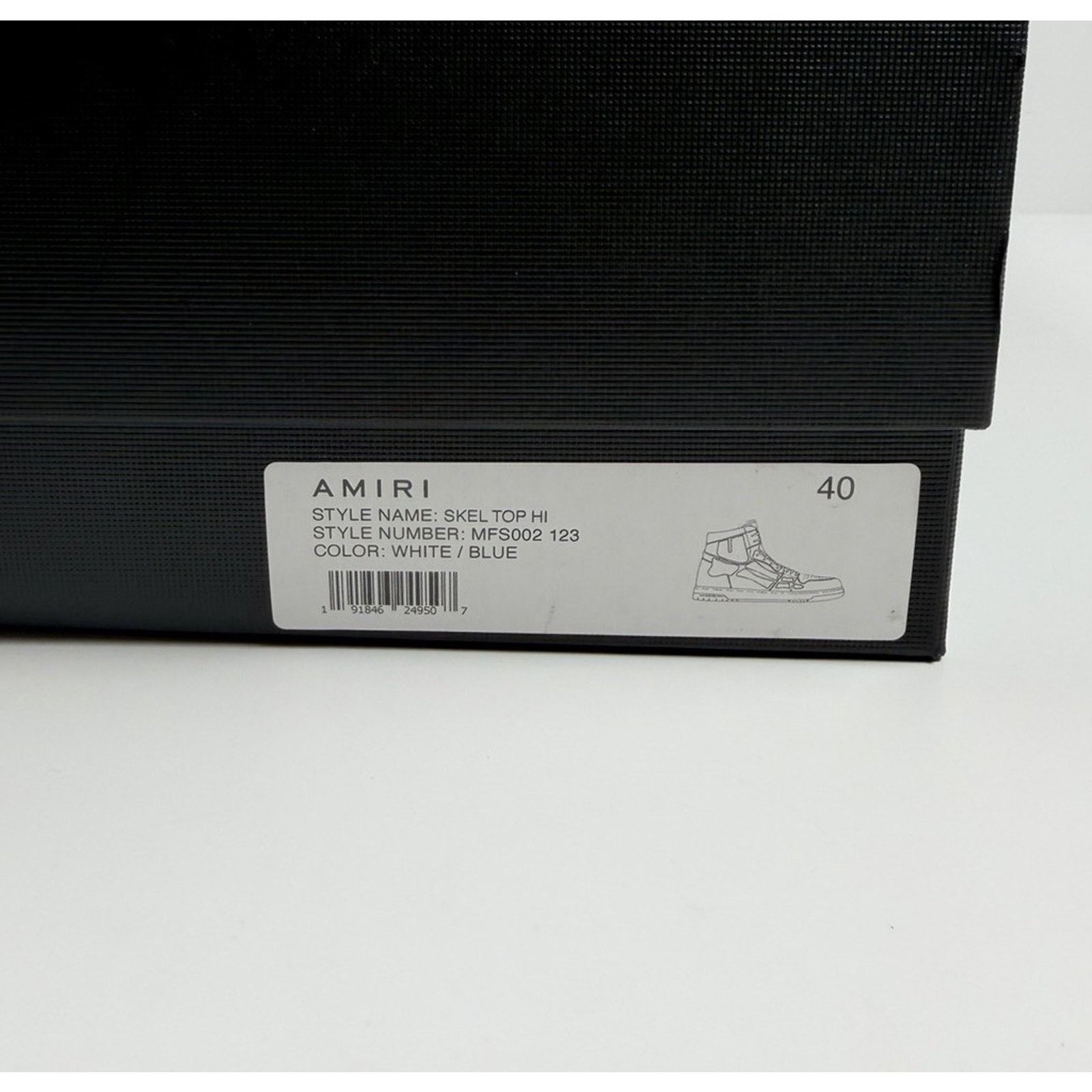 Amiri Size 40EU/7US - Amiri Skel Top High Top White Blue NEW! Size US 7 / EU 40 - 10 Thumbnail