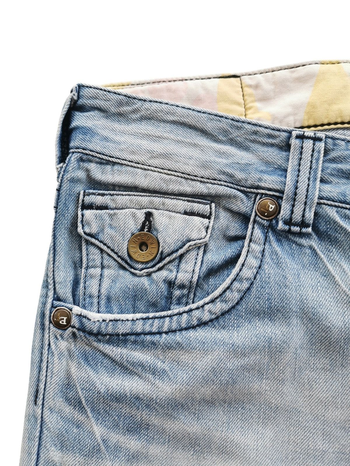 Edwin EDEdwin Blue Trip Distressed Flared Twisted Jeans Light Blue Size US 33 - 9 Thumbnail