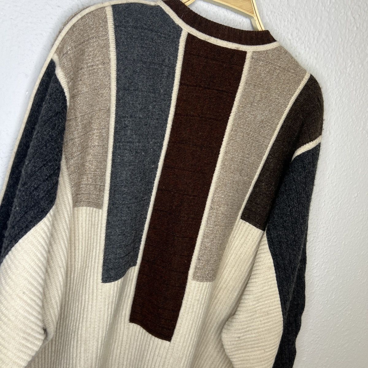 Carlo Colucci Carlo Colucci Coogi Style Jumper Knitwear Sweater Wool Beige Size US XL / EU 56 / 4 - 8 Thumbnail