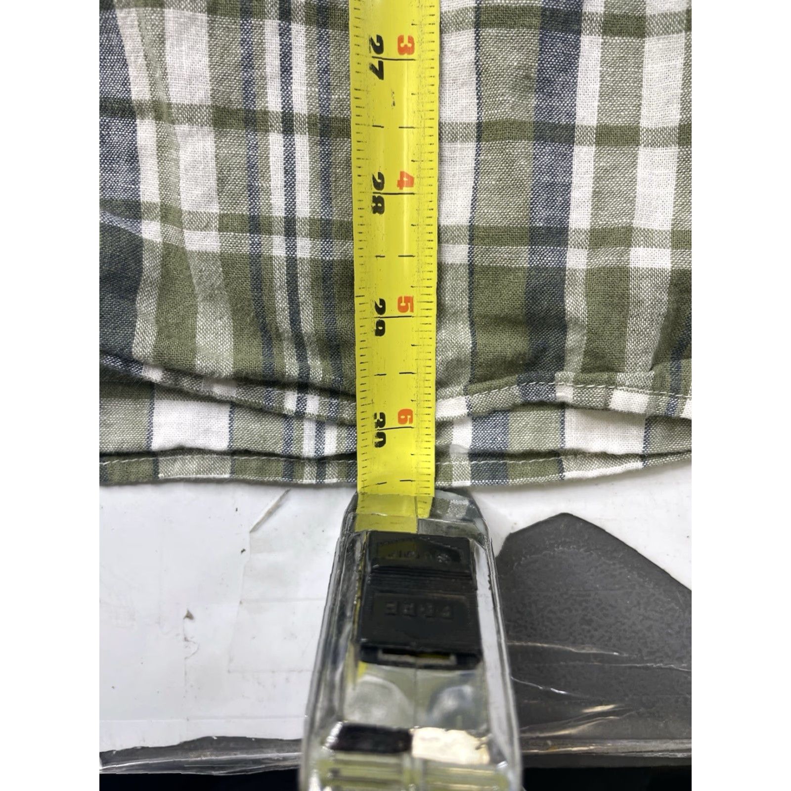 Barbour Barbour Shirt Plaid Short Sleeve Linen Blend Regular Fit Mens XL Green Barbour Button-Up Casual Shirt Size US XL / EU 56 / 4 - 4 Thumbnail