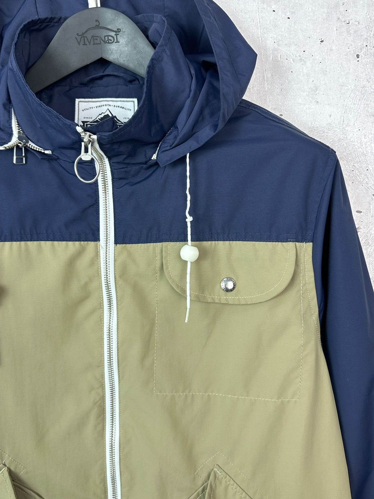 Penfield Penfield Blue-Beige Nylon Patch Pocket Men’s Hooded Jacket Size US M / EU 48-50 / 2 - 7 Thumbnail