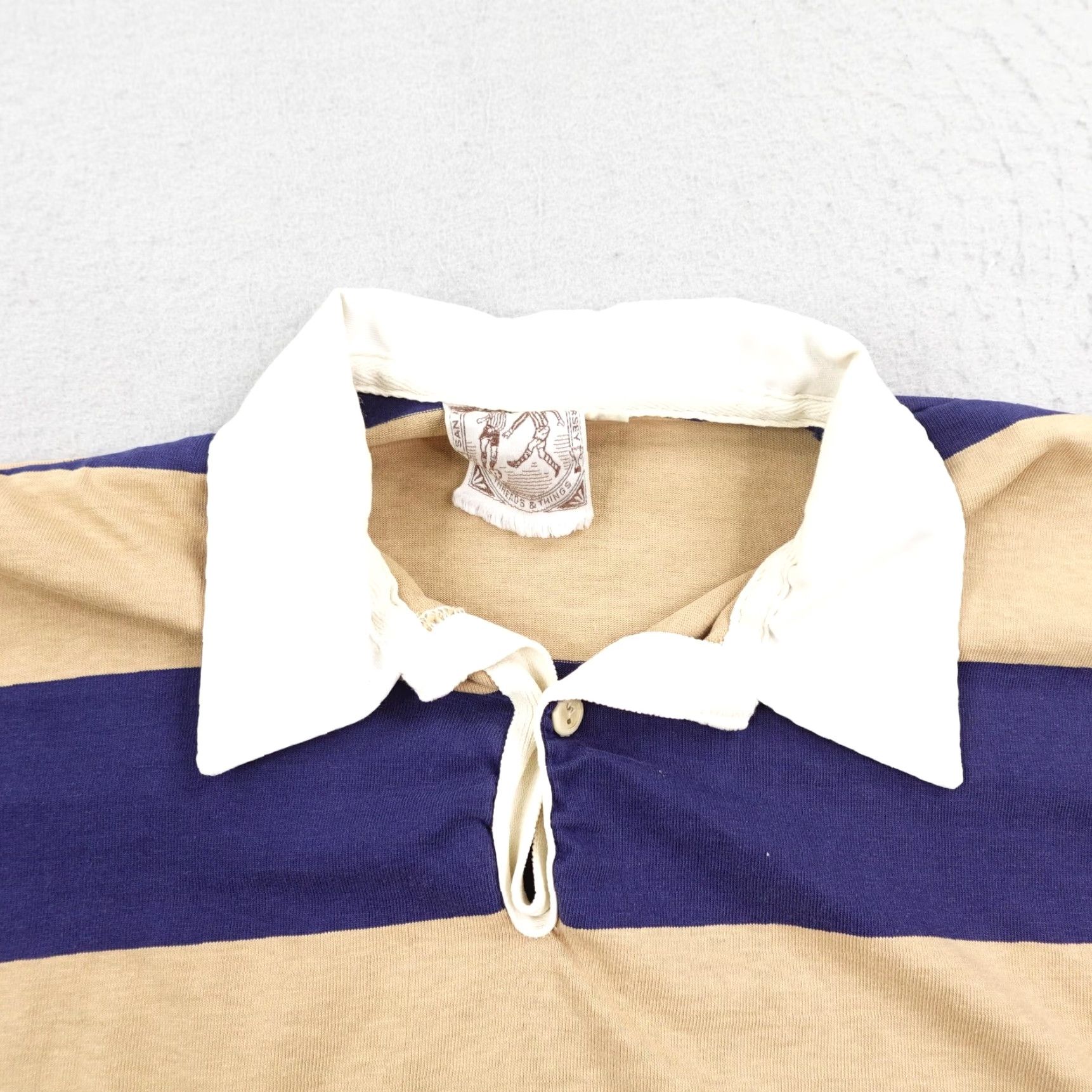Vintage VINTAGE Threads & Wings Rugby Shirt Striped Blue San Francisco Soccer Jersey Polo Long Sleeve M Mens Size US M / EU 48-50 / 2 - 2 Thumbnail