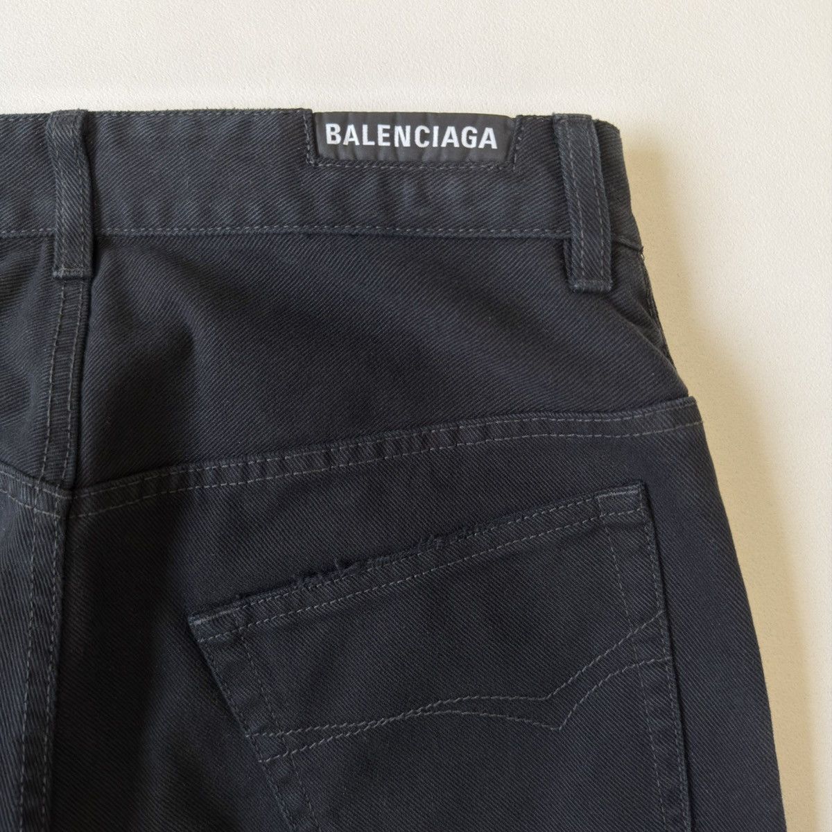 Balenciaga ‘Heel Bite’ Soft Black Left Hand Denim Jeans Size US 30 / EU 46 - 16 Thumbnail
