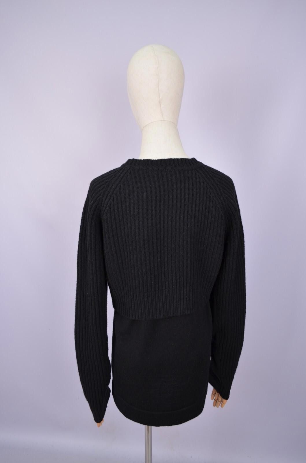 Acne Studios Acne Studios Womens Black Hurst Layered Wool Sweater Size XS Size XS / US 0-2 / IT 36-38 - 8 Thumbnail