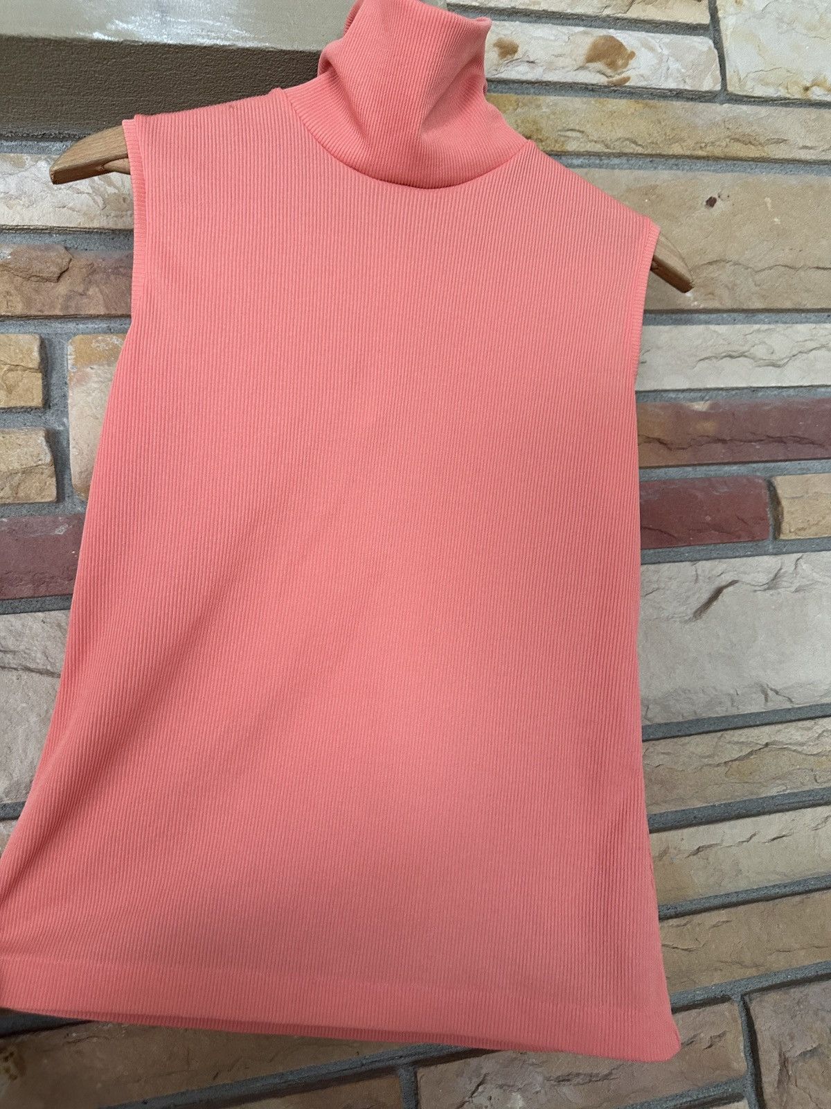 Vintage Vintage 60s Ribbed Turtleneck Sleeveless Zip Shirt Size M / US 6-8 / IT 42-44 - 5 Thumbnail