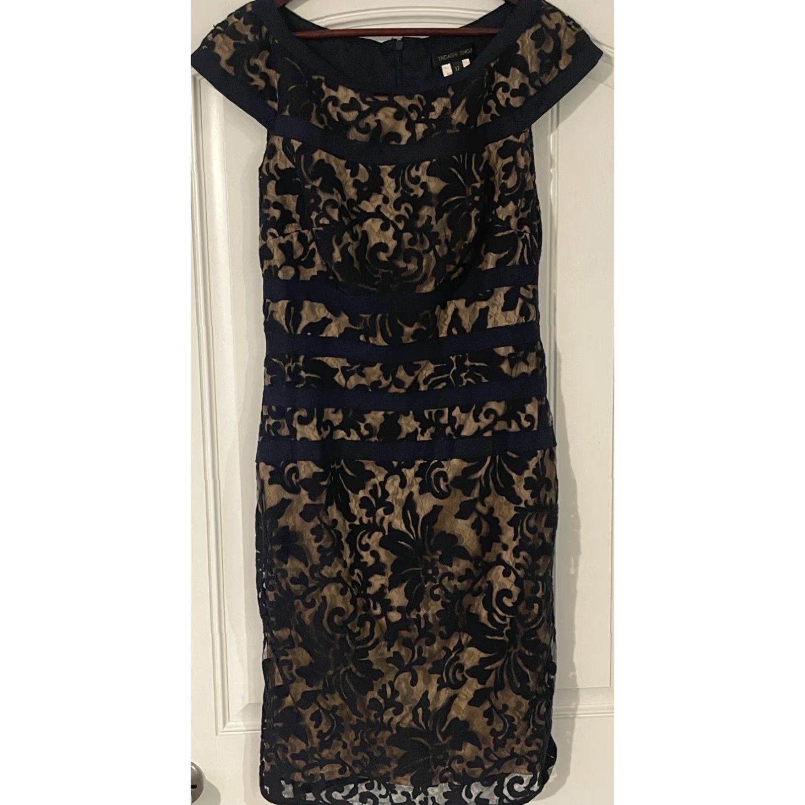 Tadashi Shoji TADASHI SHOJI Multicolor Lace Off The Shoulder Cocktail Dress Gown Size 12 Womens Size XL / US 12-14 / IT 48-50 - 2 Thumbnail