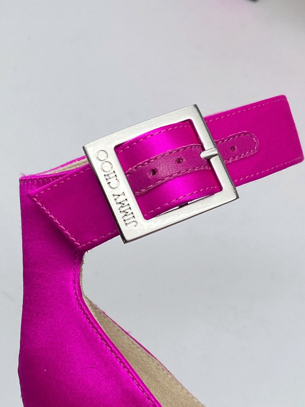 Jimmy Choo Jimmy Choo Socorie 120 Satin Platform Sandals size 37.5 Size US 7.5 / IT 37.5 - 9 Thumbnail