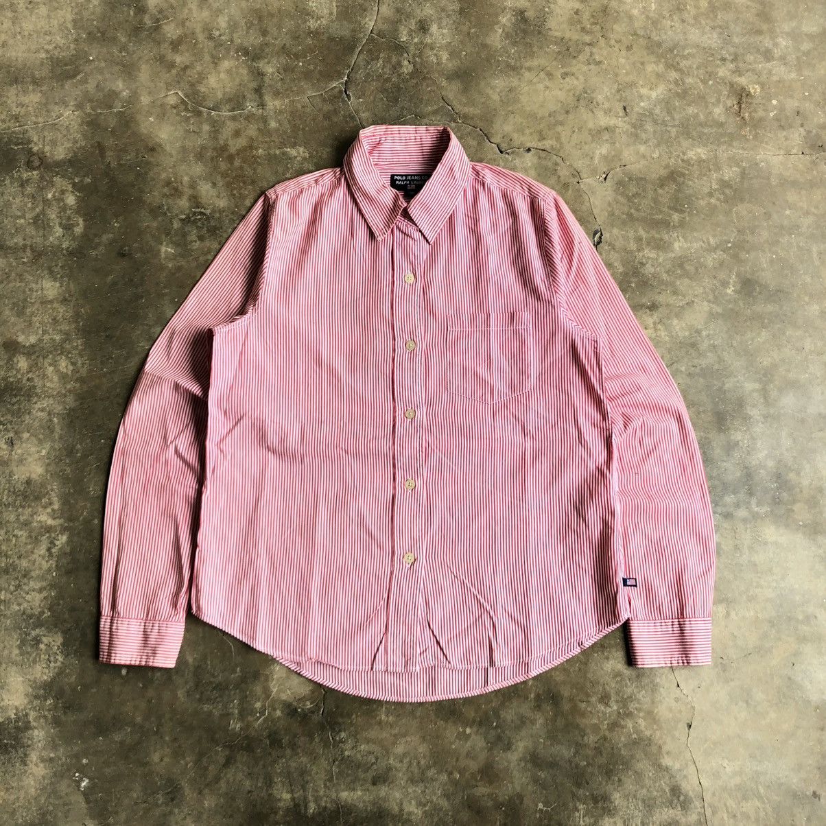 Polo Ralph Lauren Vintage Polo Jeans Co. Ralph Lauren Stripe Shirt Pink Size US S / EU 44-46 / 1 - 1 Thumbnail