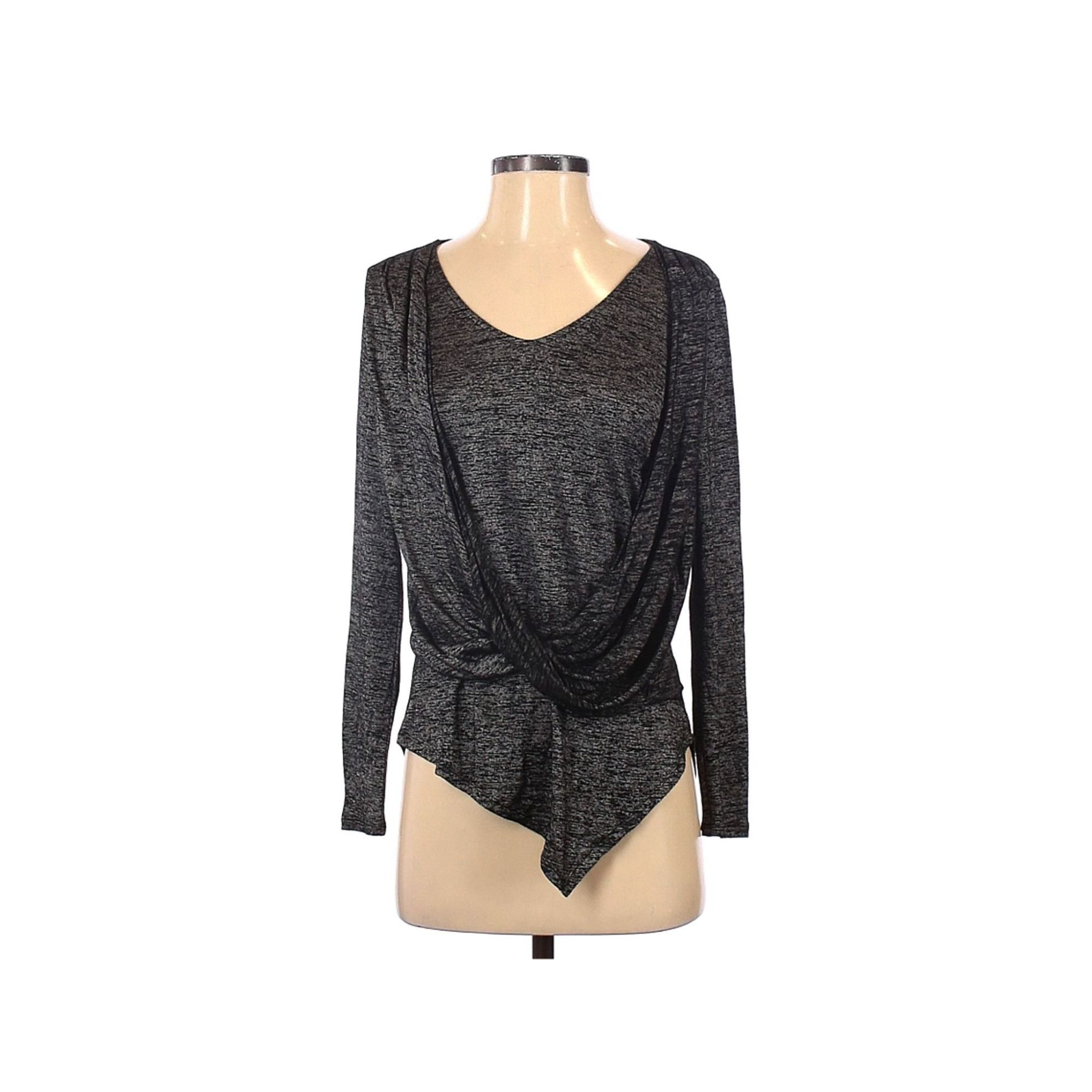 White House Black Market White House Black Market Black Gray Space Dye Long Sleeve Wr Size XS / US 0-2 / IT 36-38 - 1 Thumbnail