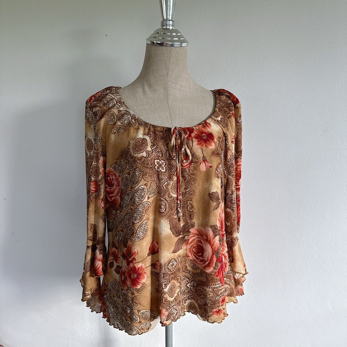 Vintage Vintage Mesh Flower Size XL / US 12-14 / IT 48-50 - 2 Thumbnail