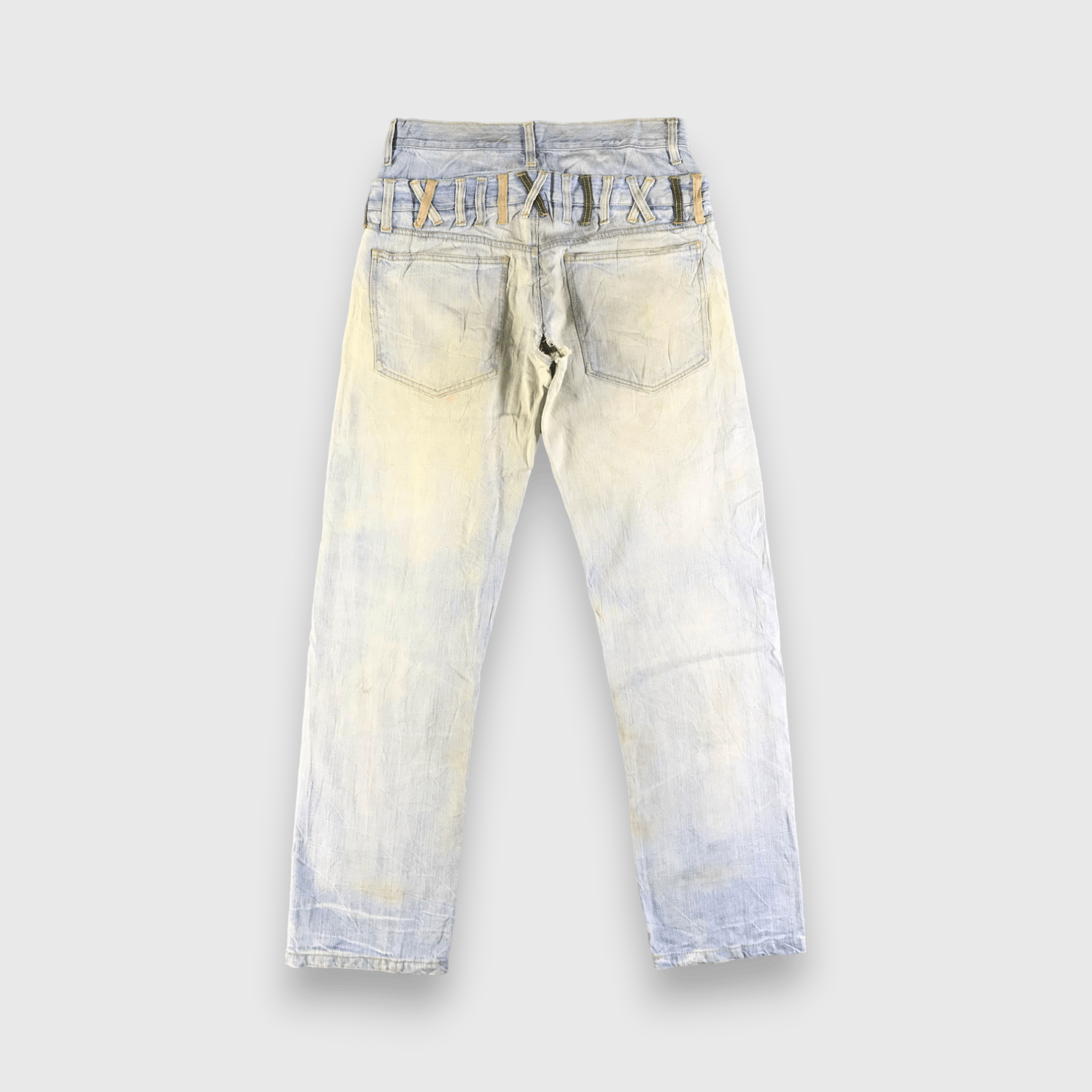 Japanese Brand Japan Vintage Double Waist Light Wash Jeans-J4594 Size US 31 - 2 Thumbnail