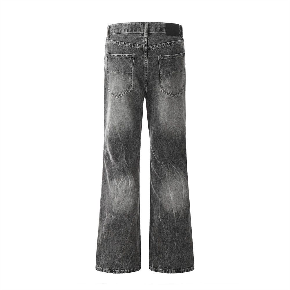 Japanese Brand × Jean Heavy washed distressed American retro straight jeans Size US 34 / EU 50 - 3 Thumbnail