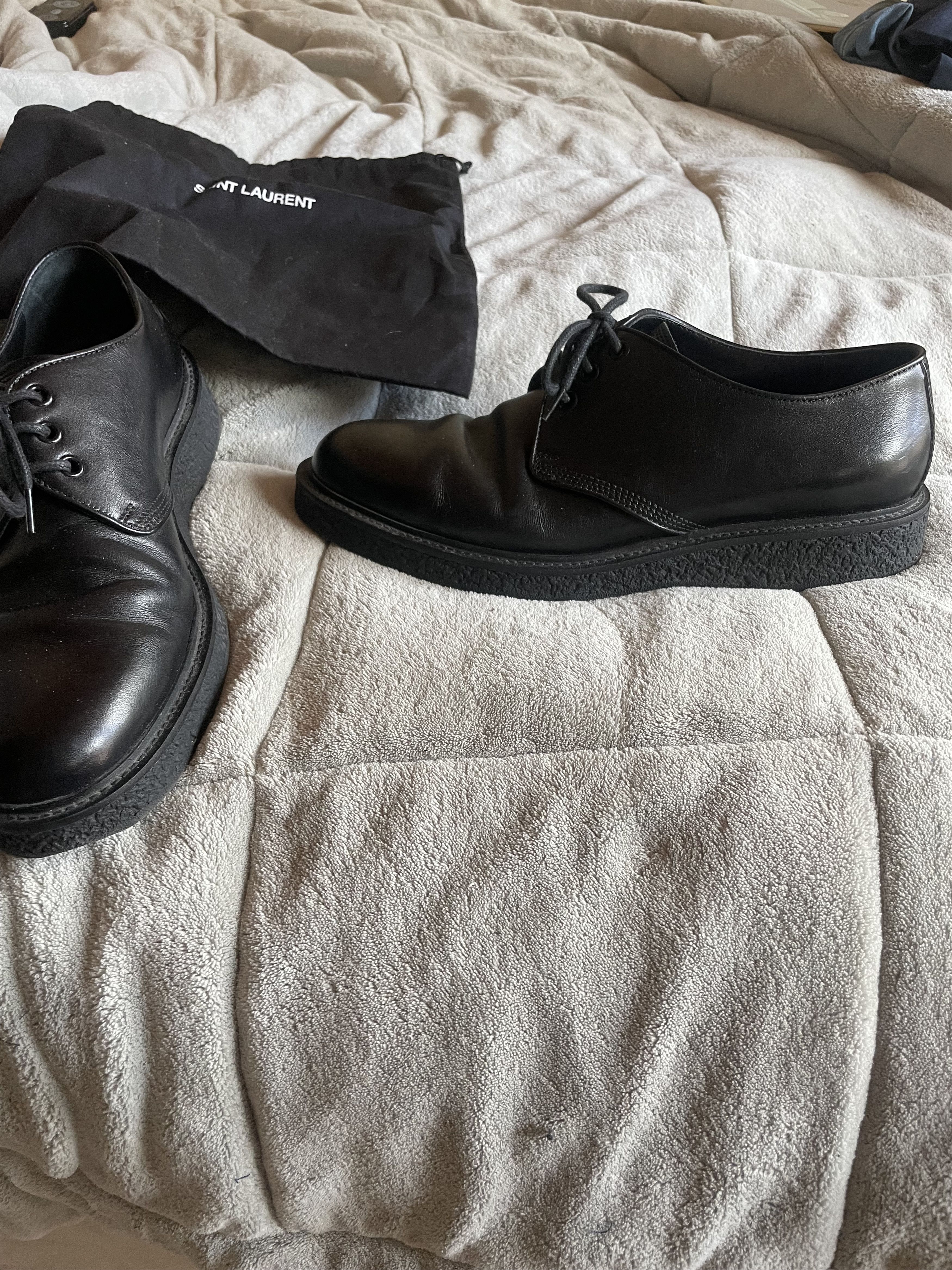 image of Saint Laurent Paris Derby Shoes Black Saint Laurent Us10 Eur 43 Ysl, Men's