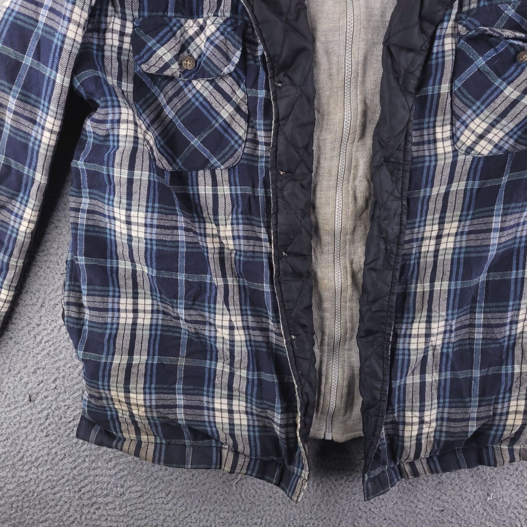 Vintage RedHead Hoodie Mens L Blue Outdoor Flannel Full Zip Relaxed Chore Work Casual Vintage? (But vintage No) Size US L / EU 52-54 / 3 - 3 Thumbnail
