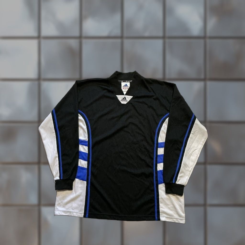 Adidas VINTAGE Adidas Soccer Jersey Long Sleeve XL Mens 90s Black Goalkeeper Football Size XL Size US XL / EU 56 / 4 - 1 Thumbnail