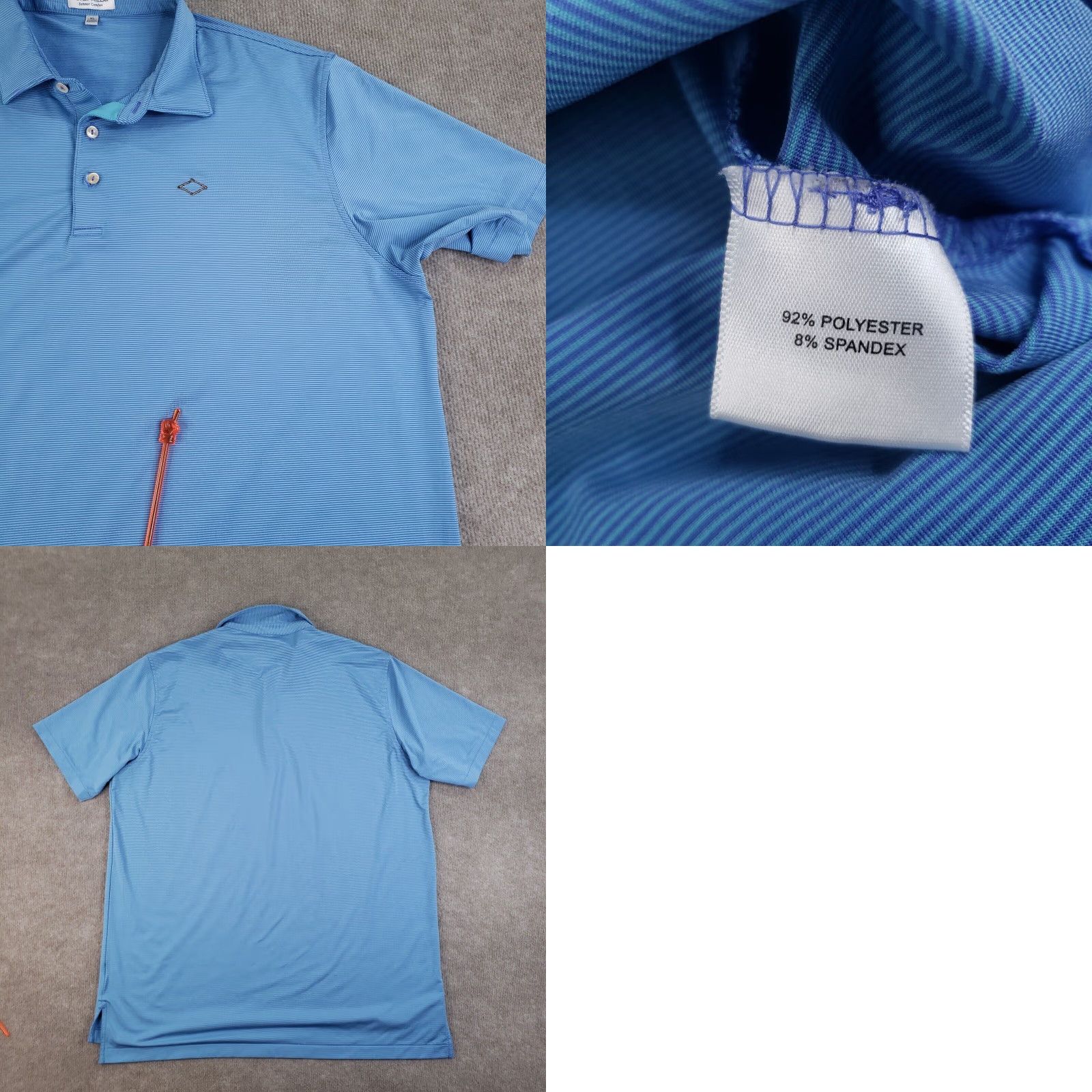 Peter Millar Peter Millar Polo Shirt Mens XL Blue Striped Summer Comfort Stretch Golf Casual Size US XL / EU 56 / 4 - 8 Thumbnail