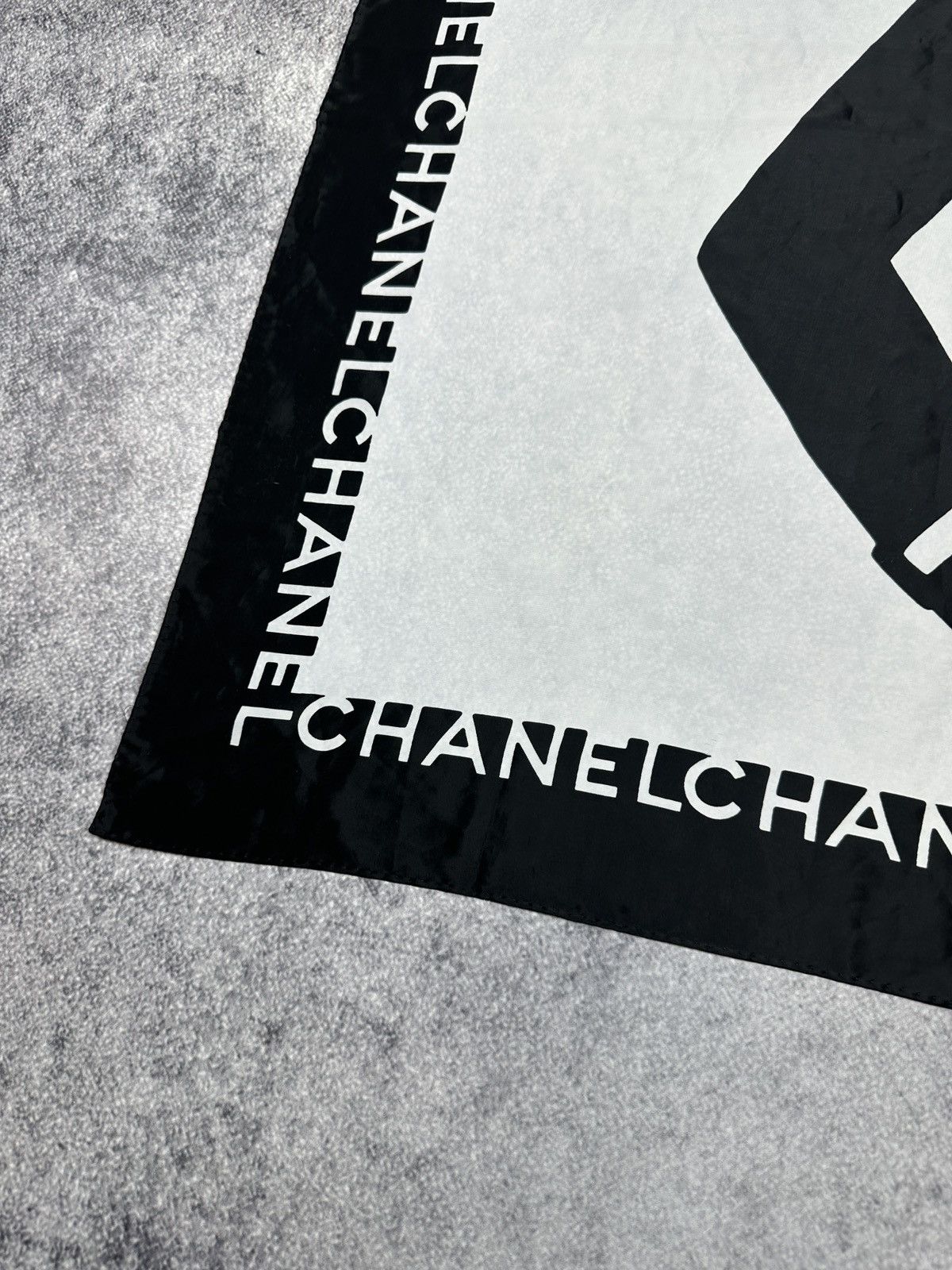 Vintage Chanel Silk Mademoiselle Koko Scarf Logo Luxury Style France Size ONE SIZE - 3 Thumbnail