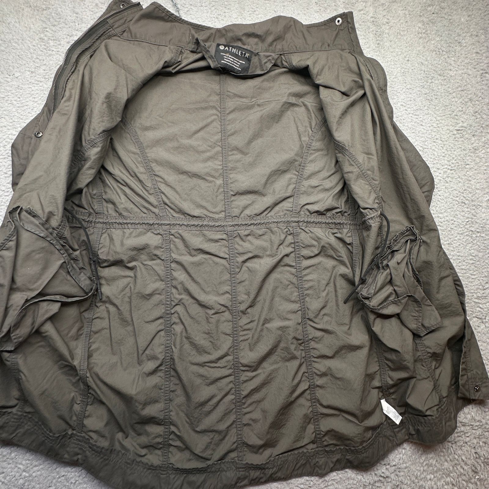 Athleta Athleta Vista Jacket Womens Small Cinch Waist Coat Gray Size S / US 4 / IT 40 - 9 Thumbnail