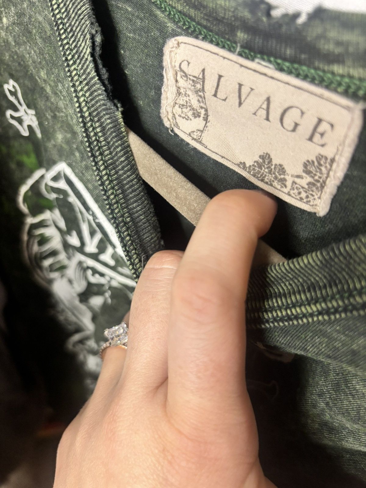 Salvage Salvage Dark Green Graphic Shirt Size US M / EU 48-50 / 2 - 2 Thumbnail