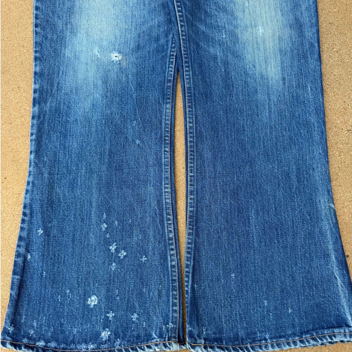 Levi's Vtg 70's Levi's 646 Orange Tab Bellbottom Flare Jeans 39x29 Size US 39 - 3 Thumbnail