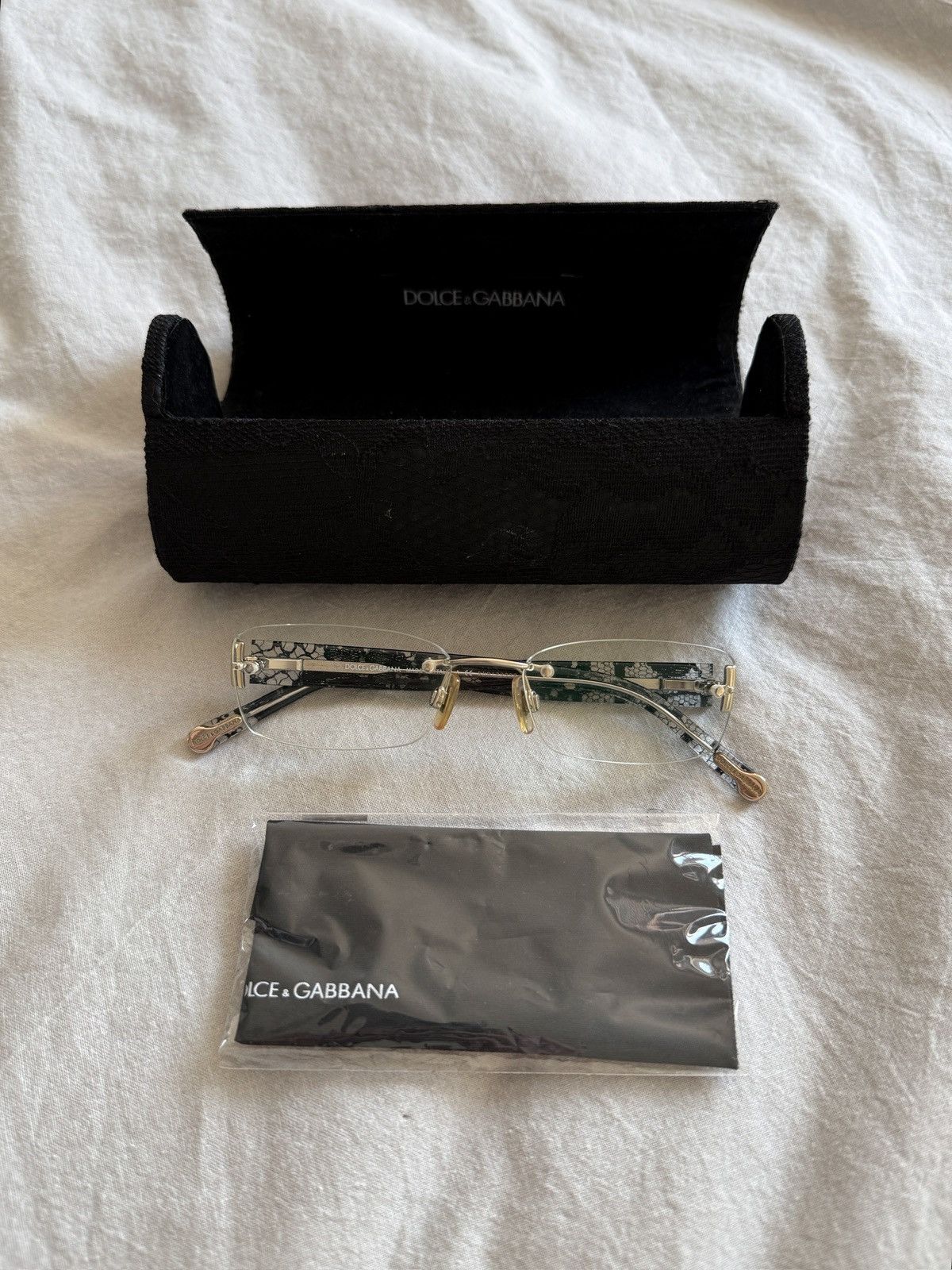 Dolce & Gabbana Vintage Dolce&Gabbana Glasses | Lace Collection 90s Size ONE SIZE - 2 Thumbnail