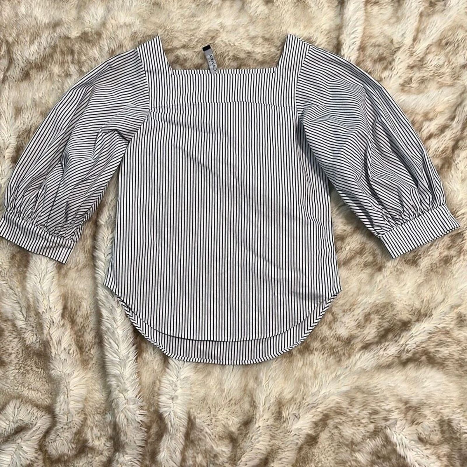 Other Caara Blue and White Striped Blouse | Sz XS Size XS / US 0-2 / IT 36-38 - 2 Thumbnail
