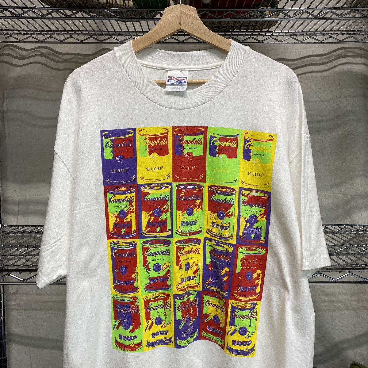 Vintage DEADSTOCK 1990s Andy Warhol Campbells soup tee - Tops