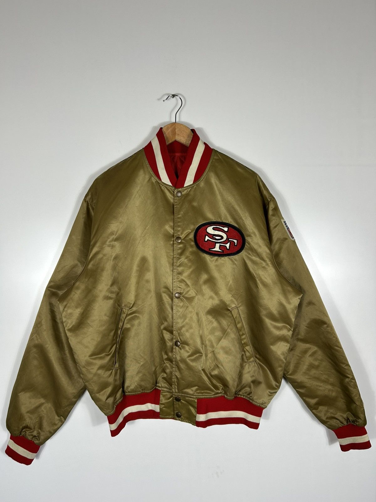 Starter ⚡️Vintage NFL 49ERS Starter 80s U.S.A Nylon Jacket Size US XL / EU 56 / 4 - 2 Thumbnail