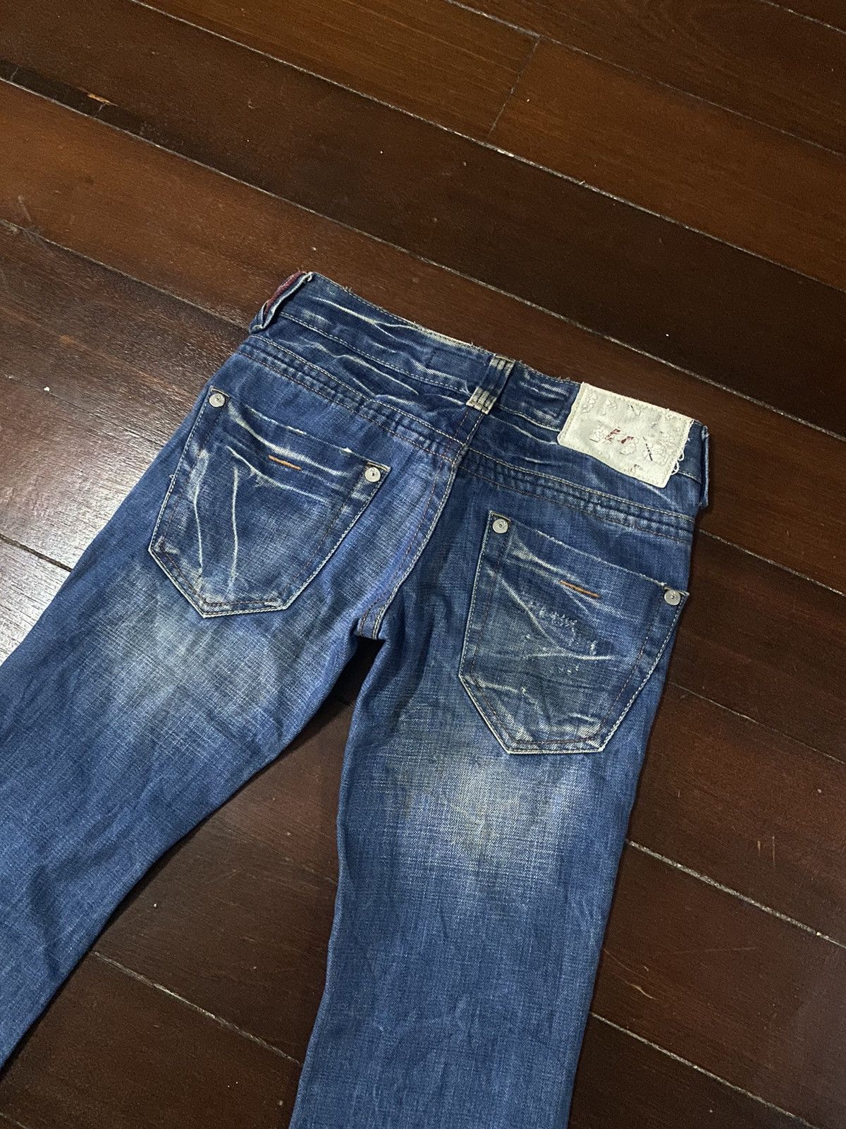 Designer FIRE DRIVE JEANS BOOT CUT WIDE LEG BAGGY Size 30" / US 8 / IT 44 - 17 Thumbnail