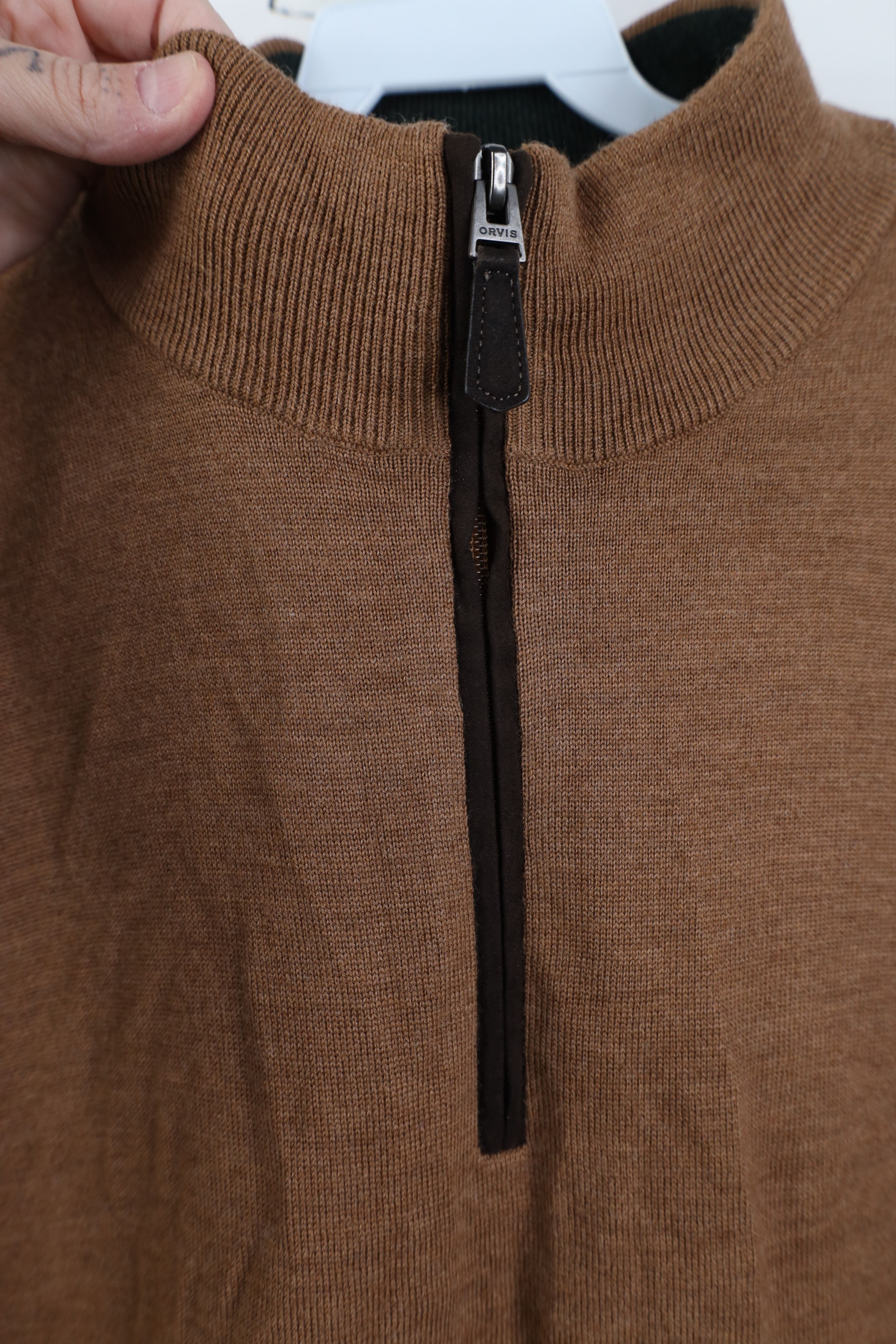 Orvis Vintage Orvis Merino Wool 1/4 Half Zip Pullover Sweater Size US XL / EU 56 / 4 - 9 Thumbnail