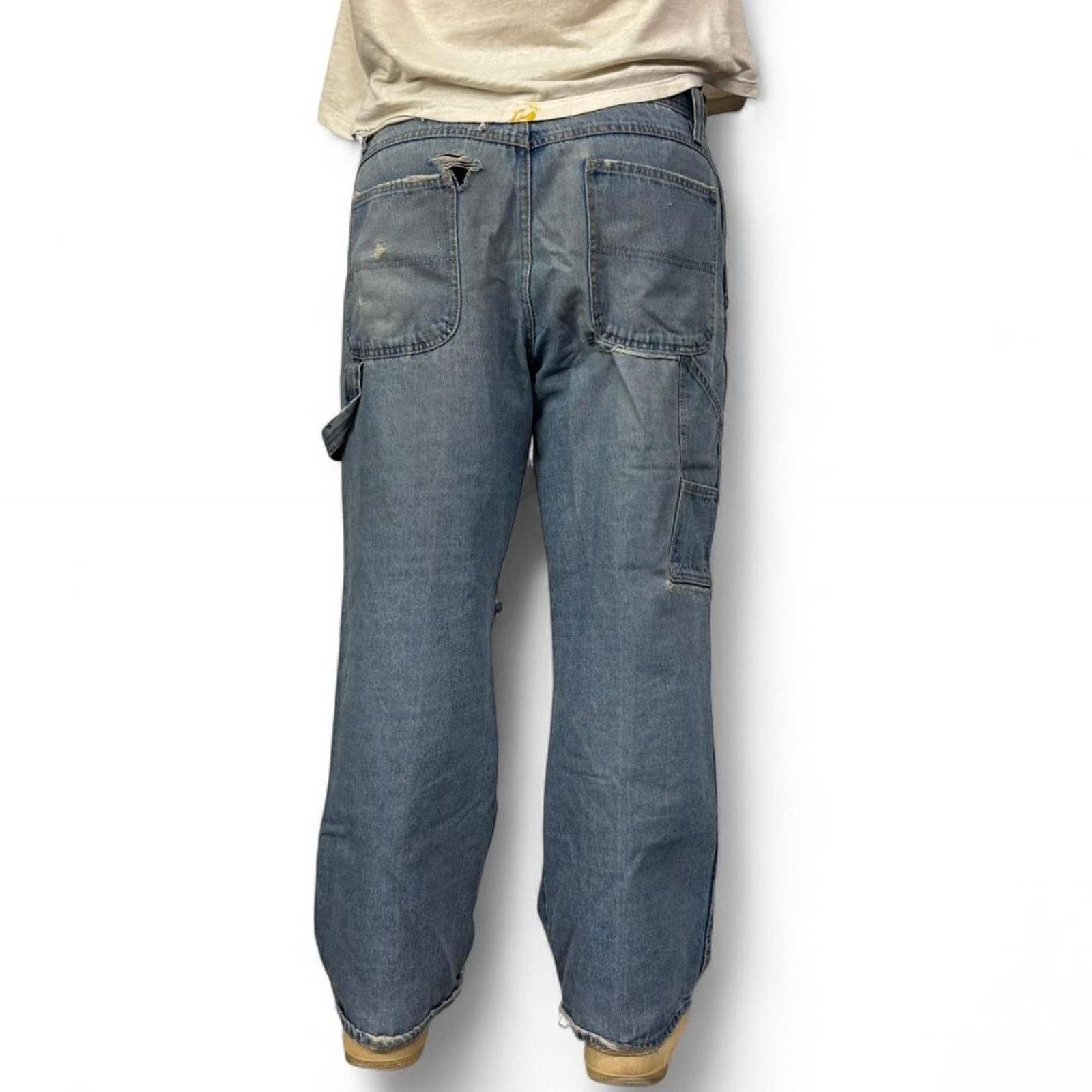 Vintage 90s distressed grunge carpenter jeans Size US 38 / EU 54 - 3 Thumbnail