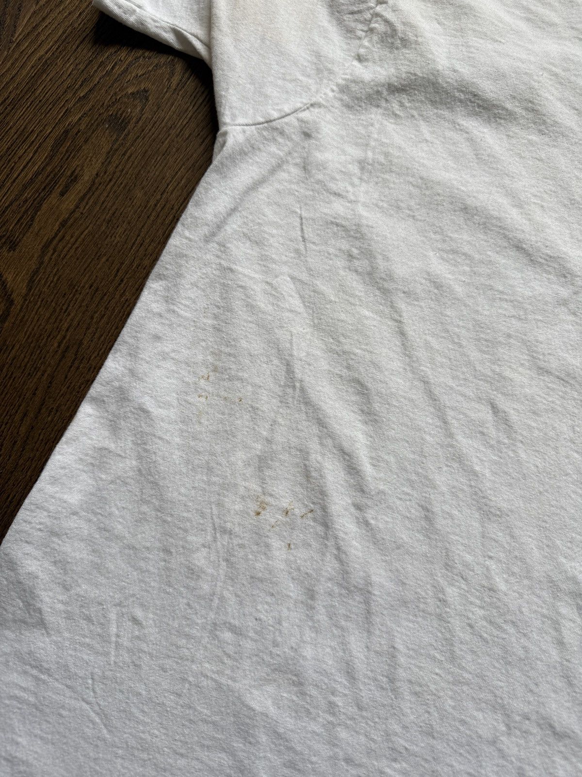 Vintage Vintage 90s Hanes Blank White Tee Size US L / EU 52-54 / 3 - 3 Thumbnail