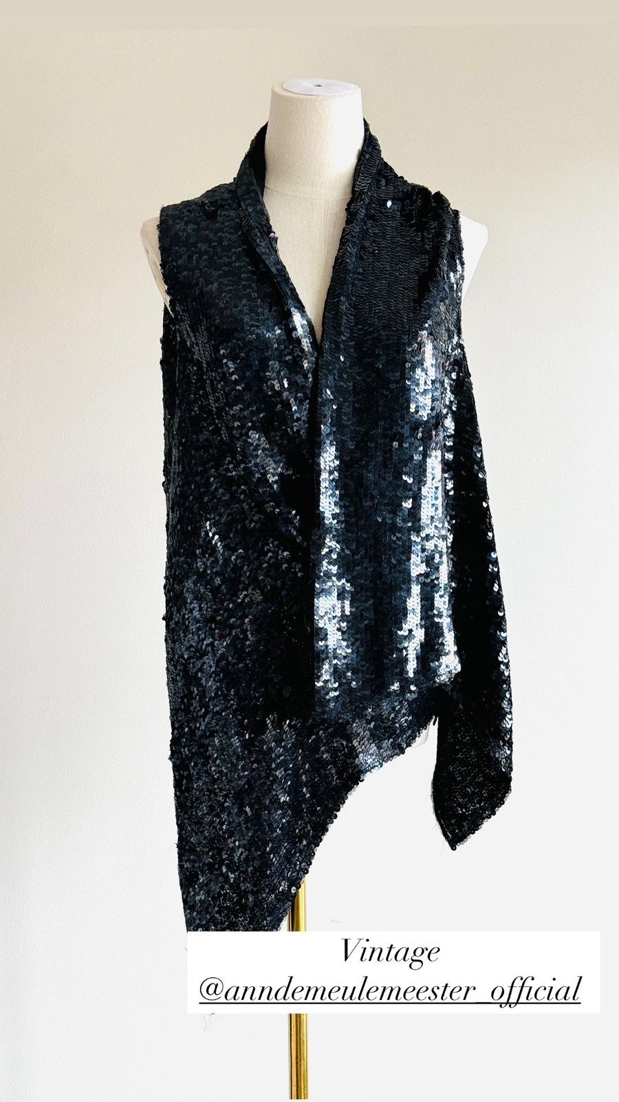 Ann Demeulemeester FW00 Vintage Ann Demeulemeester sequin draped blouse vest Size S / US 4 / IT 40 - 8 Thumbnail