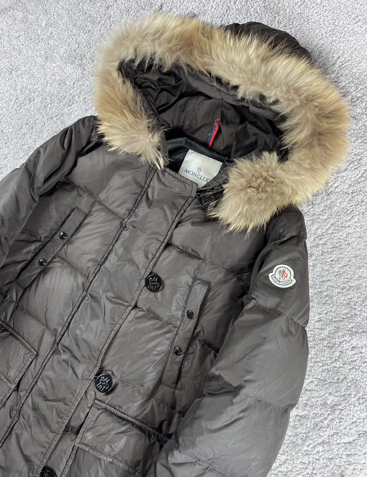 Moncler Moncler Fur Messina Brown Down Coat Size 2 Size M / US 6-8 / IT 42-44 - 5 Thumbnail