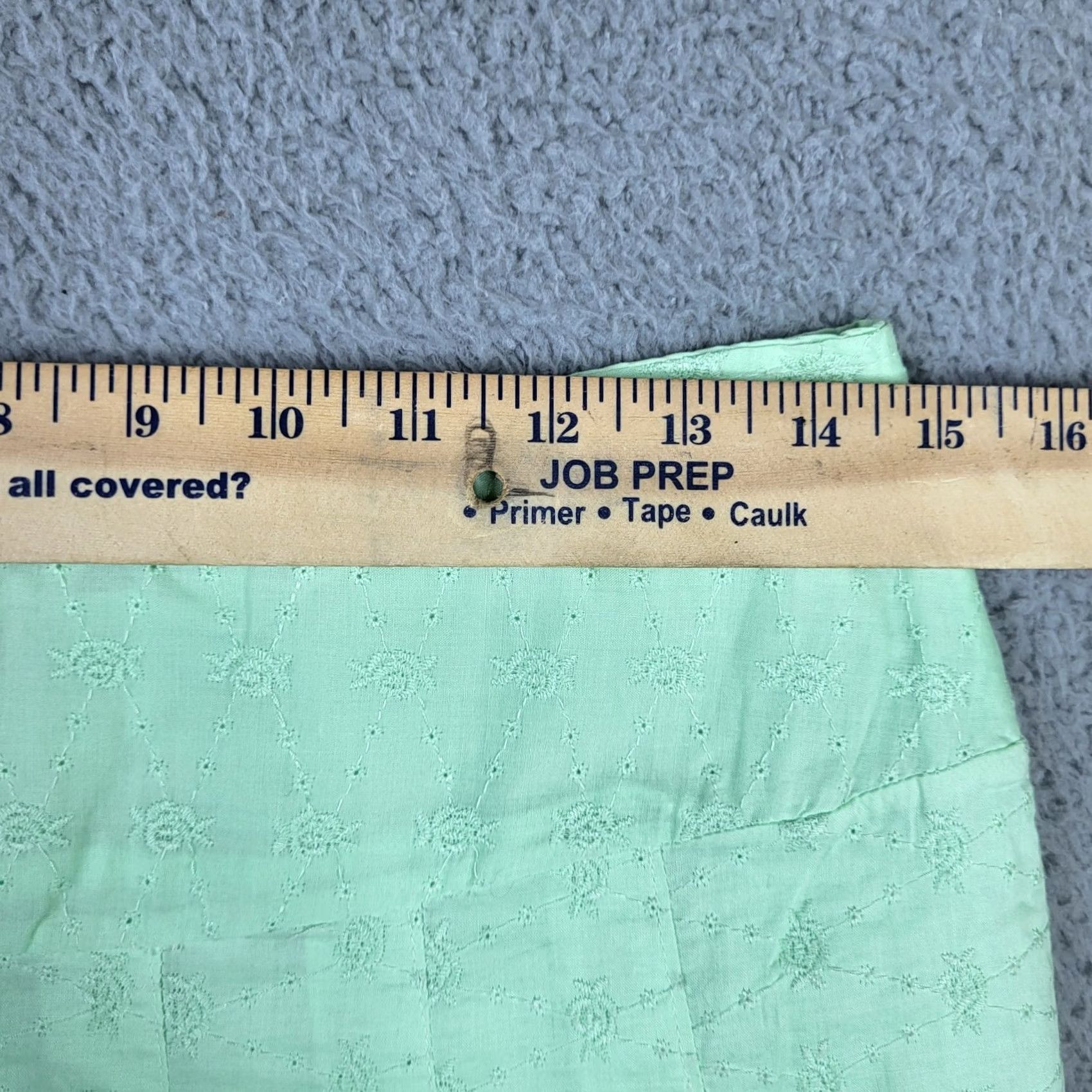 Vintage Harold's Women's Green Cotton A-Line Skirt Size 6 Knee Length Lined Dressy Casual Beltless Style 70s? Size 28" / US 6 / IT 42 - 2 Thumbnail