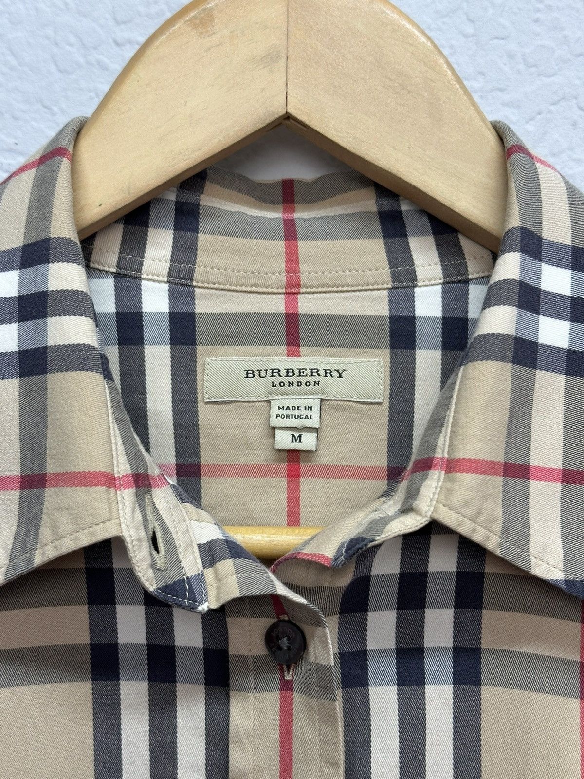 Burberry × Vintage Vintage Burberry Nova Check Button Up Shirt Beige Size M / US 6-8 / IT 42-44 - 4 Thumbnail