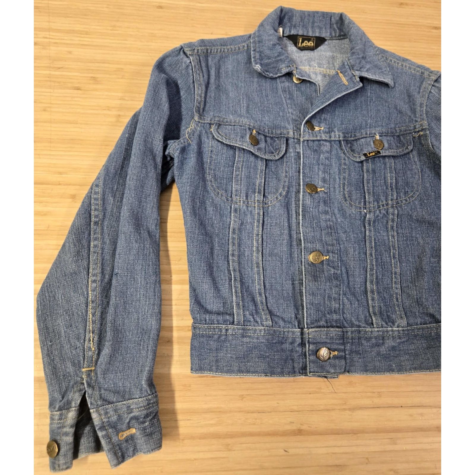 Lee VINTAGE Lee Jacket Womens Small Blue Denim Trucker Made USA Button Western 90s Size M / US 6-8 / IT 42-44 - 3 Thumbnail