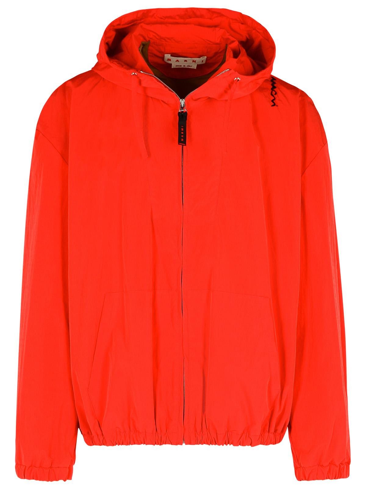 MARNI Red Cotton Blend Jacket