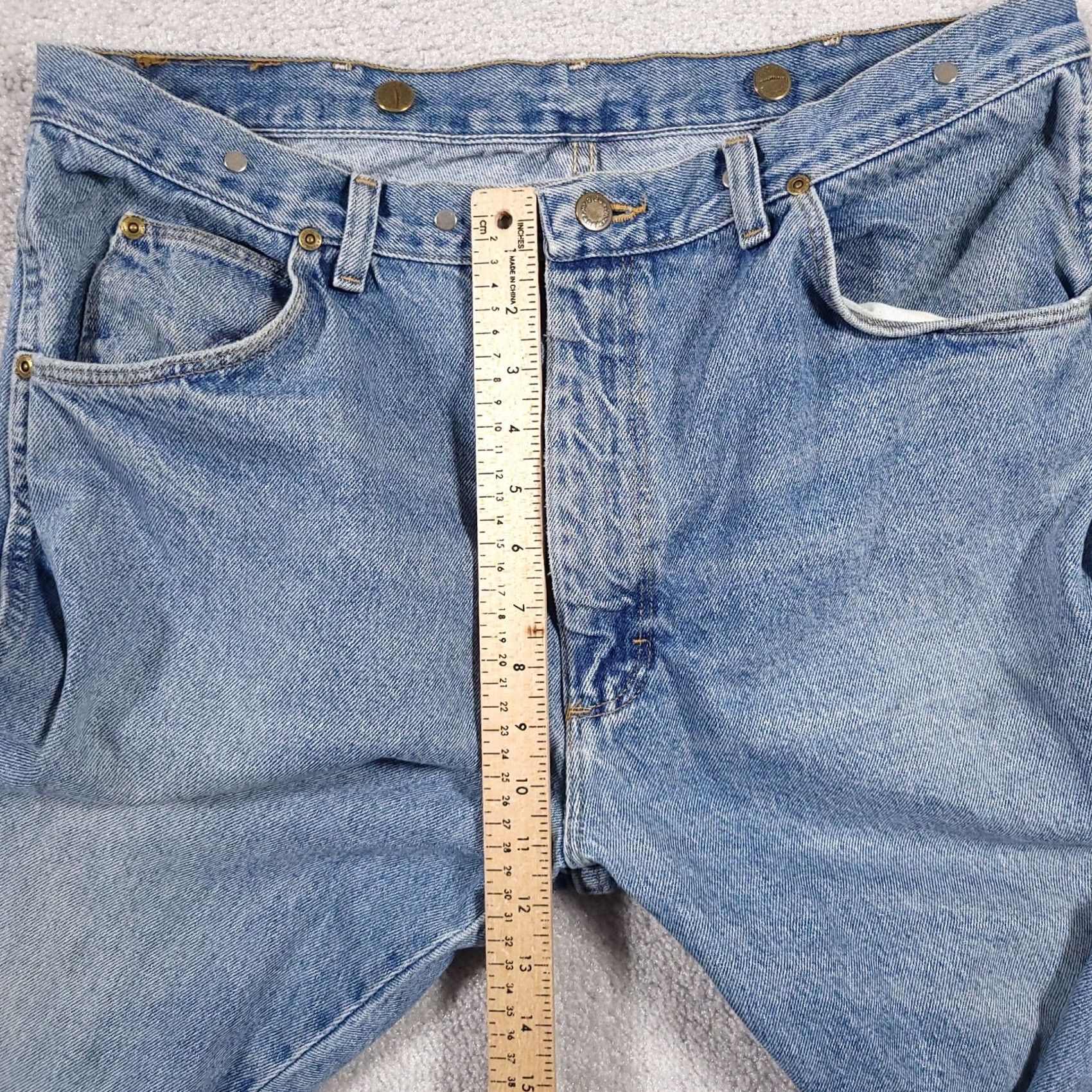 Wrangler VINTAGE Wrangler Jeans Mens 38 Blue 38x30 Actual 35x27 Straight Rugged Wear Suspender Size US 38 / EU 54 - 6 Thumbnail