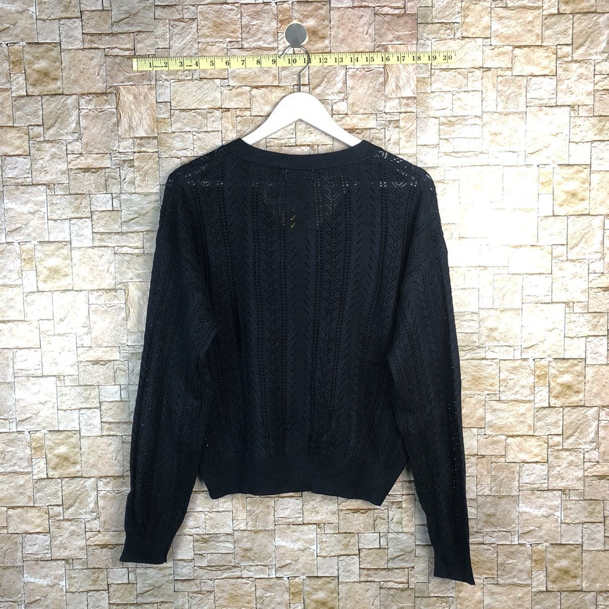 Japanese Brand A.V.V Standard Dark Blue Cardigan Knitwear #A941 Size L / US 10 / IT 46 - 12 Thumbnail
