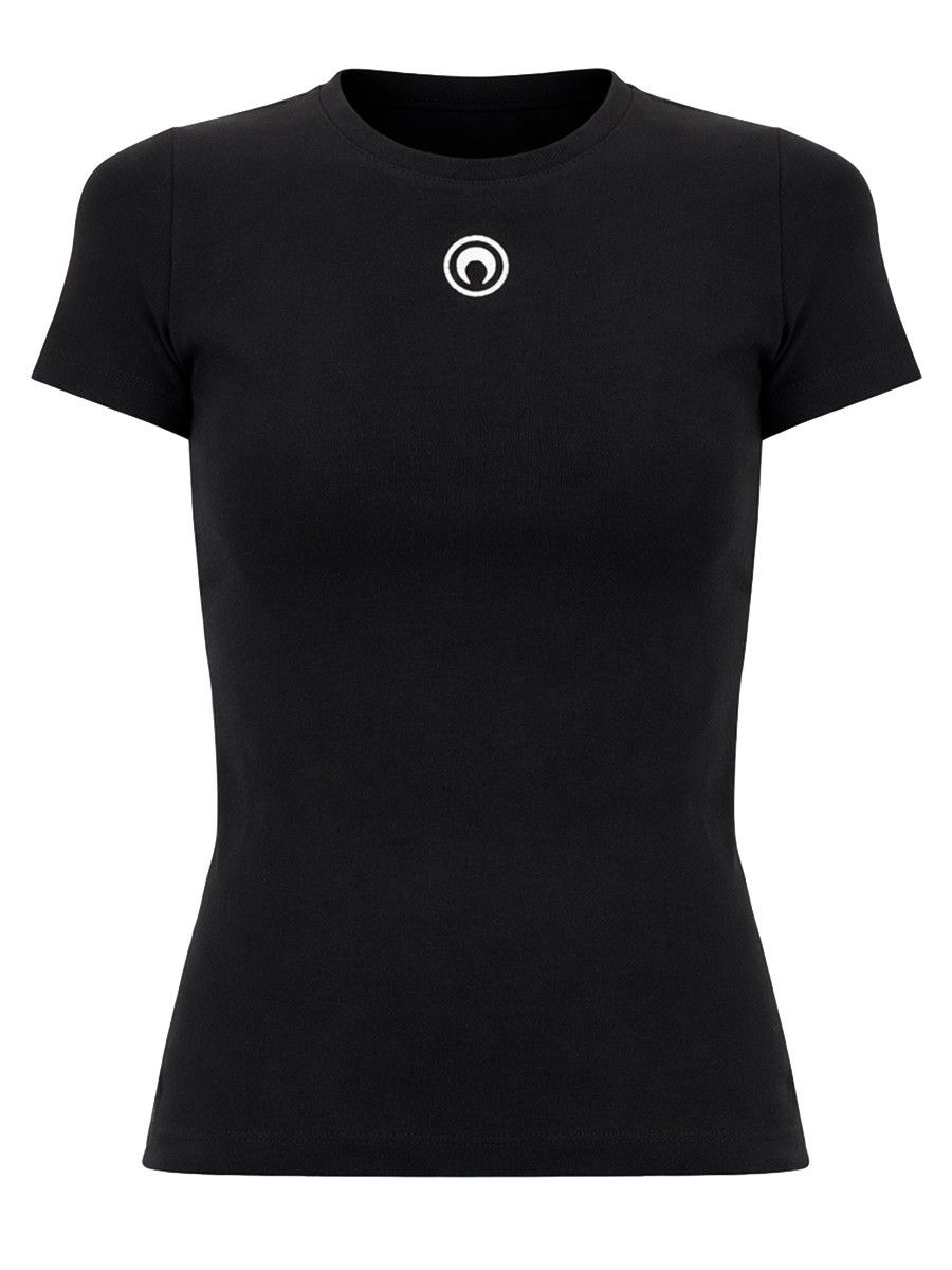 Marine Serre MARINE SERRE T-SHIRT "MOON" - BLACK Size S / US 4 / IT 40 - 1 Thumbnail
