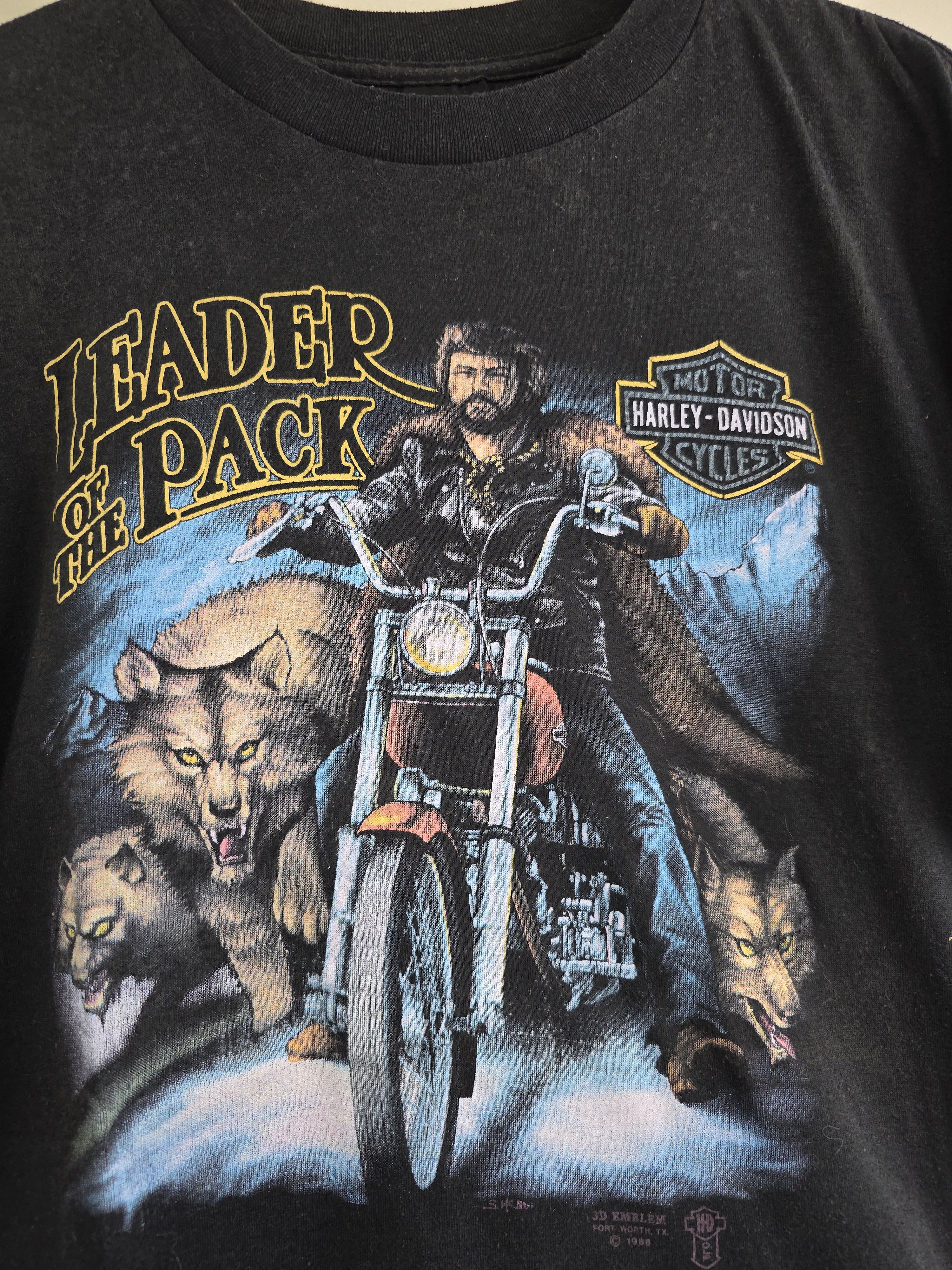 Harley Davidson × Vintage 1988 Harley Davidson Leader of the pack 3D Emblem XL Size US XL / EU 56 / 4 - 3 Thumbnail
