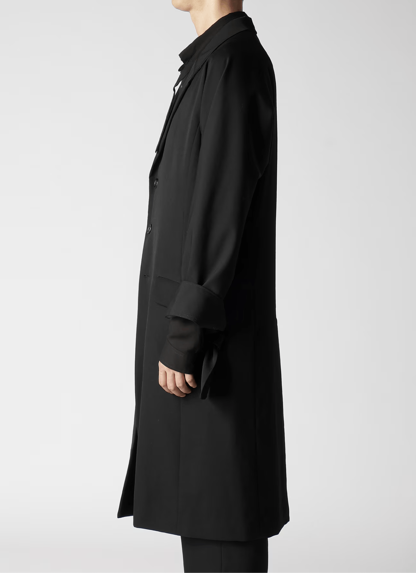 Yohji Yamamoto Yohji Yamamoto Pour Homme - TIED SLEEVE CUFF LONG JACKET Size US M / EU 48-50 / 2 - 2 Thumbnail
