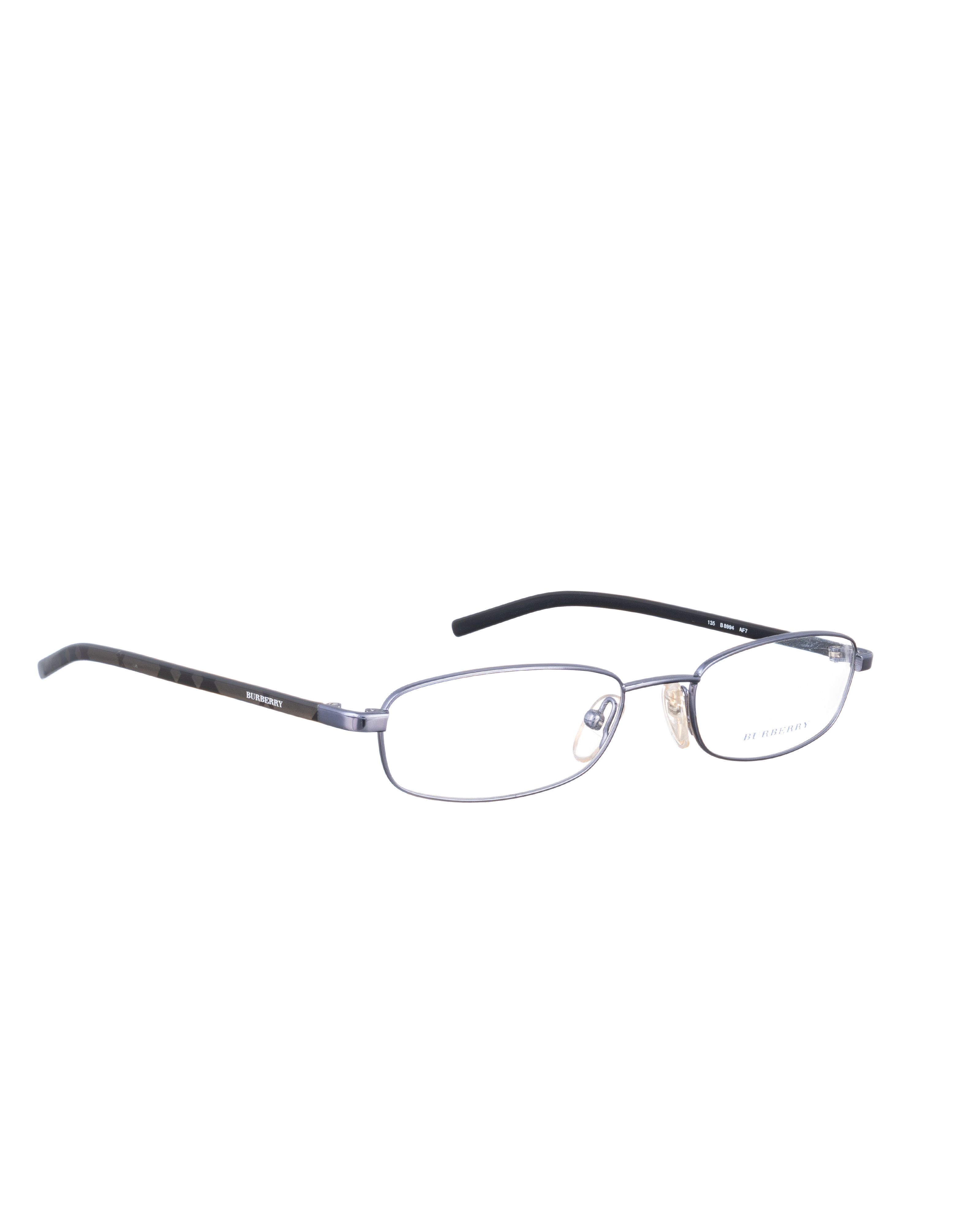 Burberry Burberry 00s Navy Thin Checked Glasses Size ONE SIZE - 3 Thumbnail