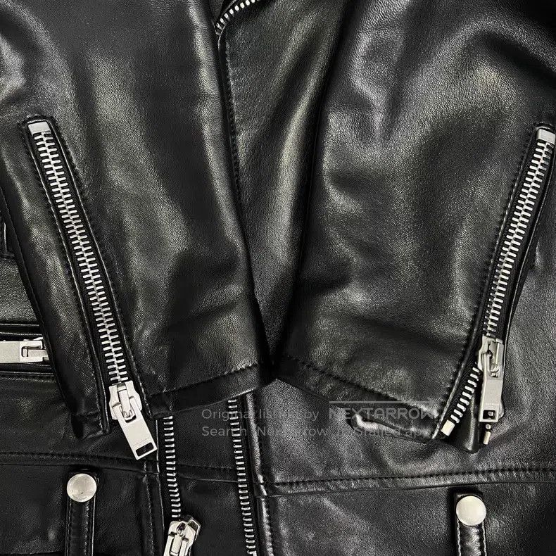 Saint Laurent Paris Saint Laurent Paris Classic Biker Sheepskin Jacket Size XS / US 0-2 / IT 36-38 - 5 Thumbnail
