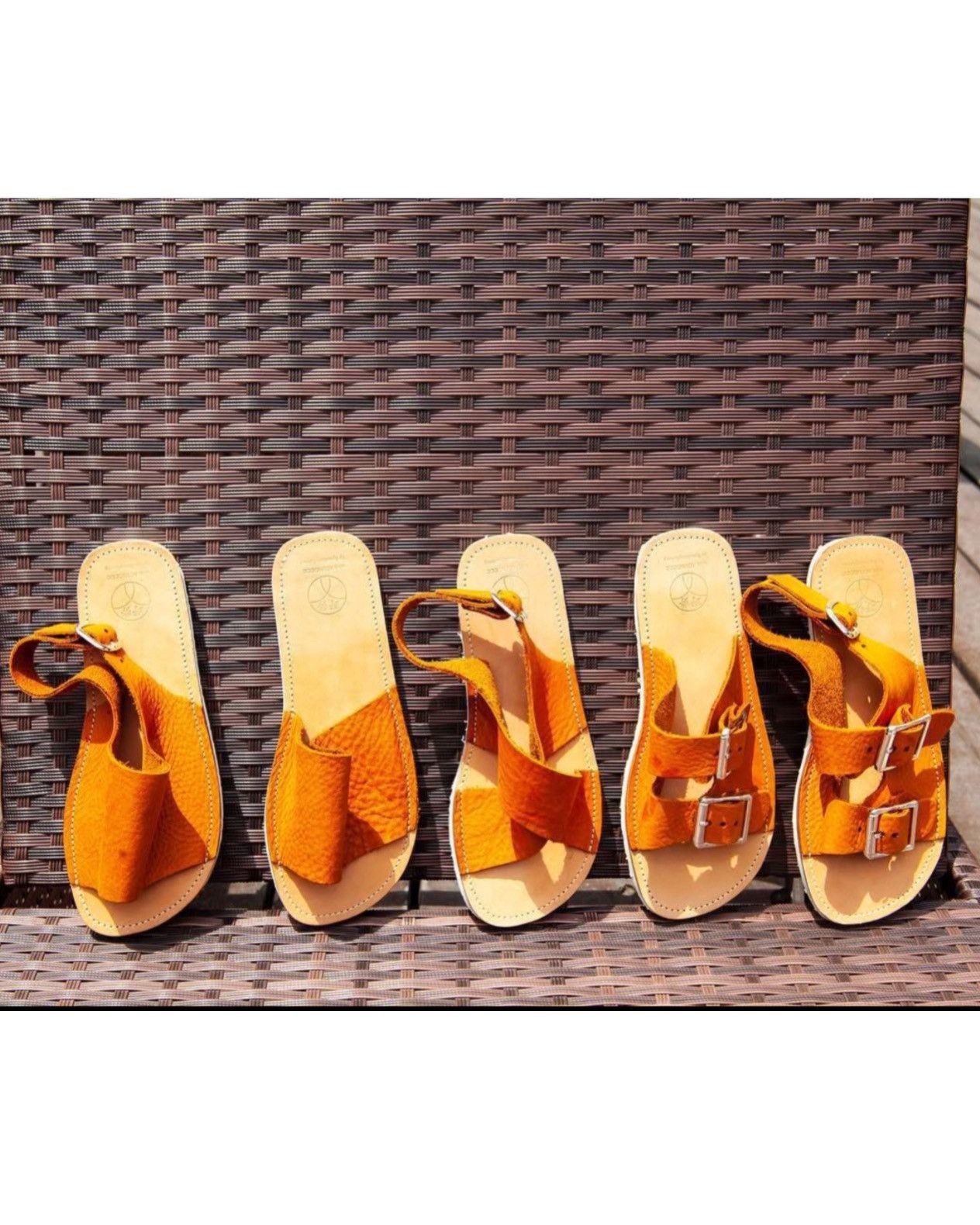 Designer × Japanese Brand × Vintage SS2018 WITH AGINGCCC DOUBLE BUCKLE LEATHER SANDALS Size US 8 / EU 41 - 3 Thumbnail