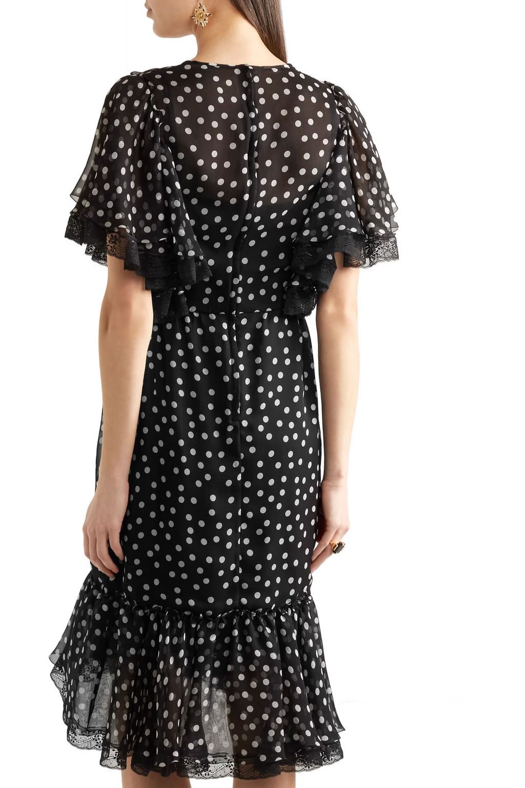Dolce & Gabbana o1y0825 Midi Dress in Black/White Size XS / US 0-2 / IT 36-38 - 4 Thumbnail
