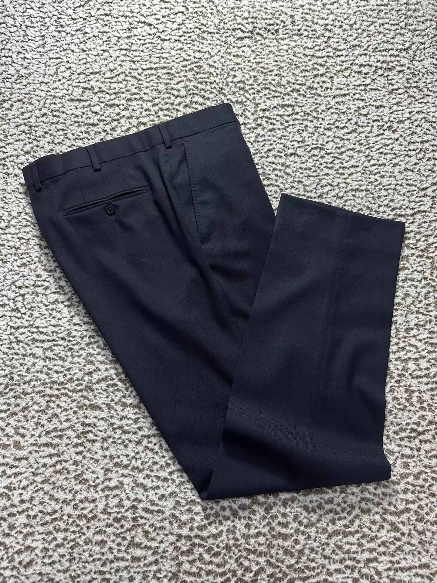 Ermenegildo Zegna Ermenegildo Zegna Su Misura Cashmere Flannel Suit Navy Size 54R - 6 Thumbnail